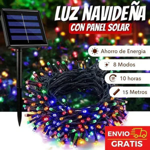 LUCES NAVIDEÑAS CON PANEL SOLAR